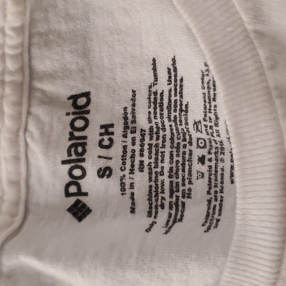 Polaroid retro white t-shirt unisex - Picture 4 of 5